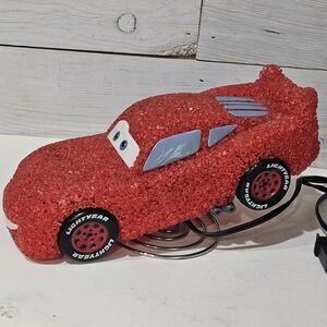 Disney Pixar Cars Bedside Lamp Lightning McQueen Night Light Missing Most Decals